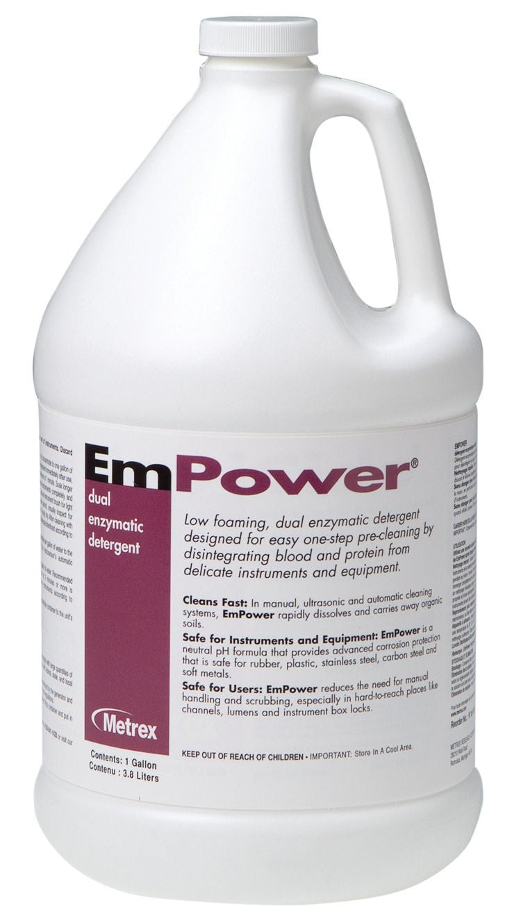 EmPower Multi-Enzymatic Instrument Detergent, Liquid Concentrate, Fresh Scent, 1 gal Jug - 10-4100 - LL Medico