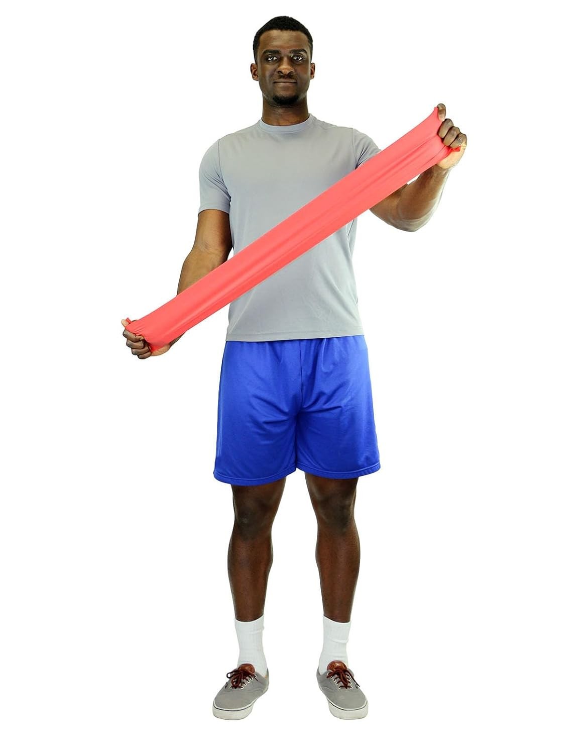 CanDo Low-Powder Exercise Resistance Band, Red, Light, 6 Yard