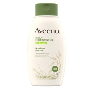 Aveeno Daily Moisturizing Body Wash, Lightly Scented, 33 fl oz, Case of 12