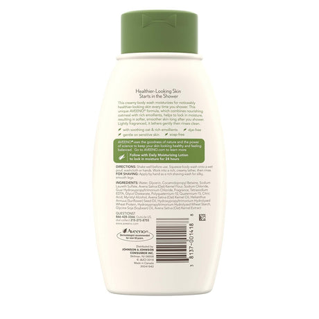 Aveeno Daily Moisturizing Body Wash, Lightly Scented, 33 fl oz, Case of 12