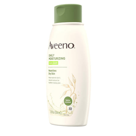 Aveeno Daily Moisturizing Body Wash, Lightly Scented, 33 fl oz, Case of 12