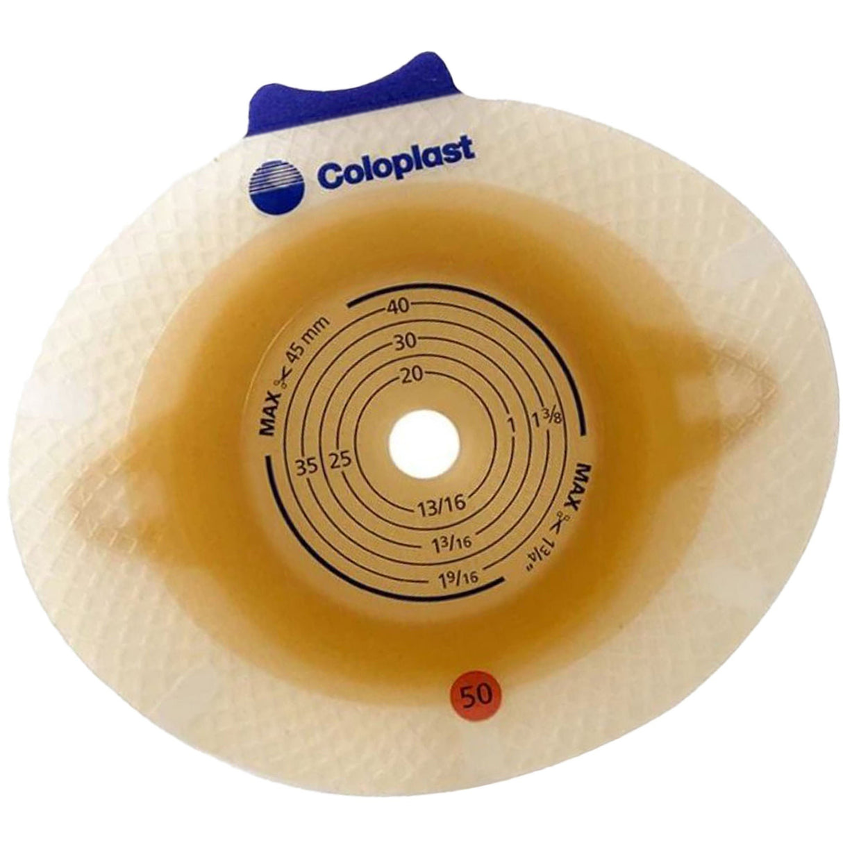 Coloplast SenSura Click Flat Ostomy Skin Barrier, Pre-Cut, Blue, 60 mm Flange, 1 9/16" (40 mm) Opening, Box of 5 - 10032-Box - LL Medico