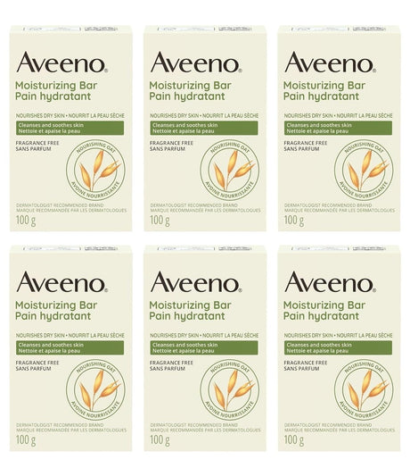 Aveeno Moisturizing Bar with Nourishing Oat, Fragrance Free, 3.5 oz