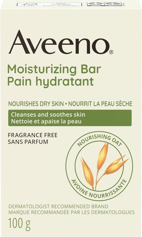 Aveeno Moisturizing Bar with Nourishing Oat, Fragrance Free, 3.5 oz