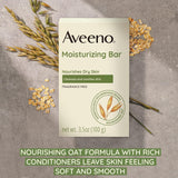 Aveeno Moisturizing Bar with Nourishing Oat, Fragrance Free, 3.5 oz