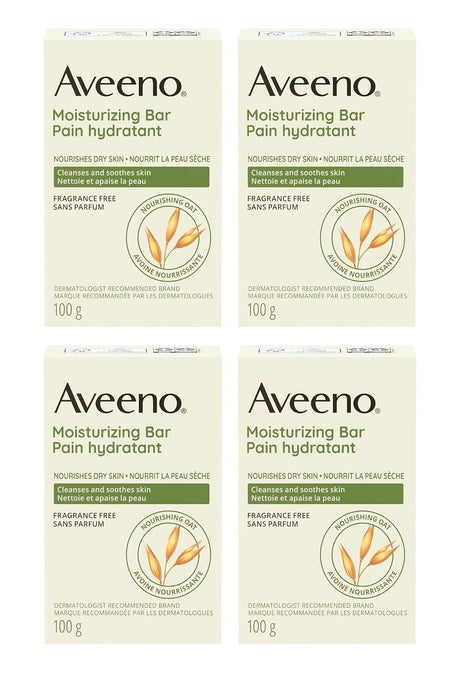 Aveeno Moisturizing Bar with Nourishing Oat, Fragrance Free, 3.5 oz