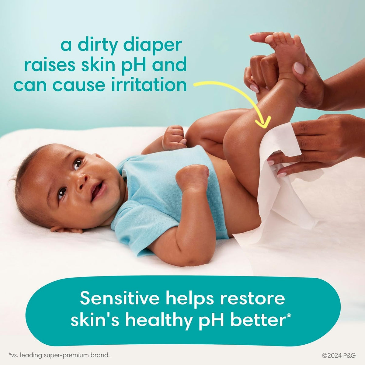 Pampers Sensitive Baby Wipes, Unscented
