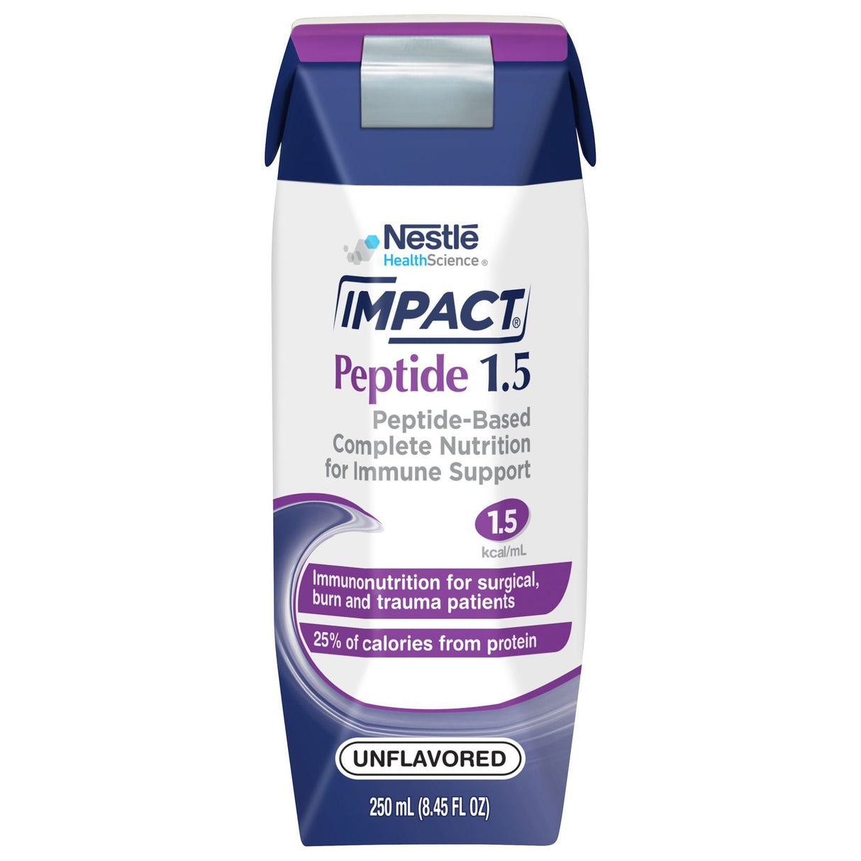 Impact Peptide 1.5 Tube Feeding Formula, Unflavored, 250 mL