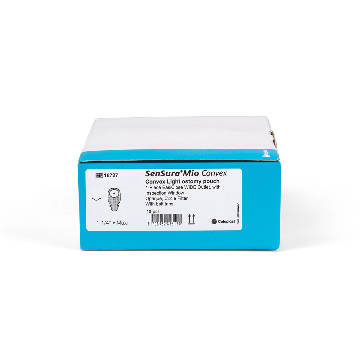 Coloplast SenSura Mio Convex Light One-Piece Drainable Ostomy Pouch, 11", Box of 10 - 16735 - LL Medico