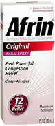 Afrin Original Sinus Relief Nasal Spray, Oxymetazoline HCl 0.05% - 30 mL - LL Medico