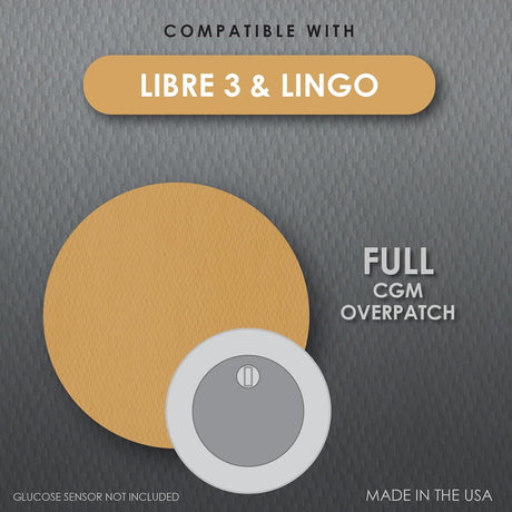 CoverGuard CGM Overpatch for FreeStyle Libre 3, Tan