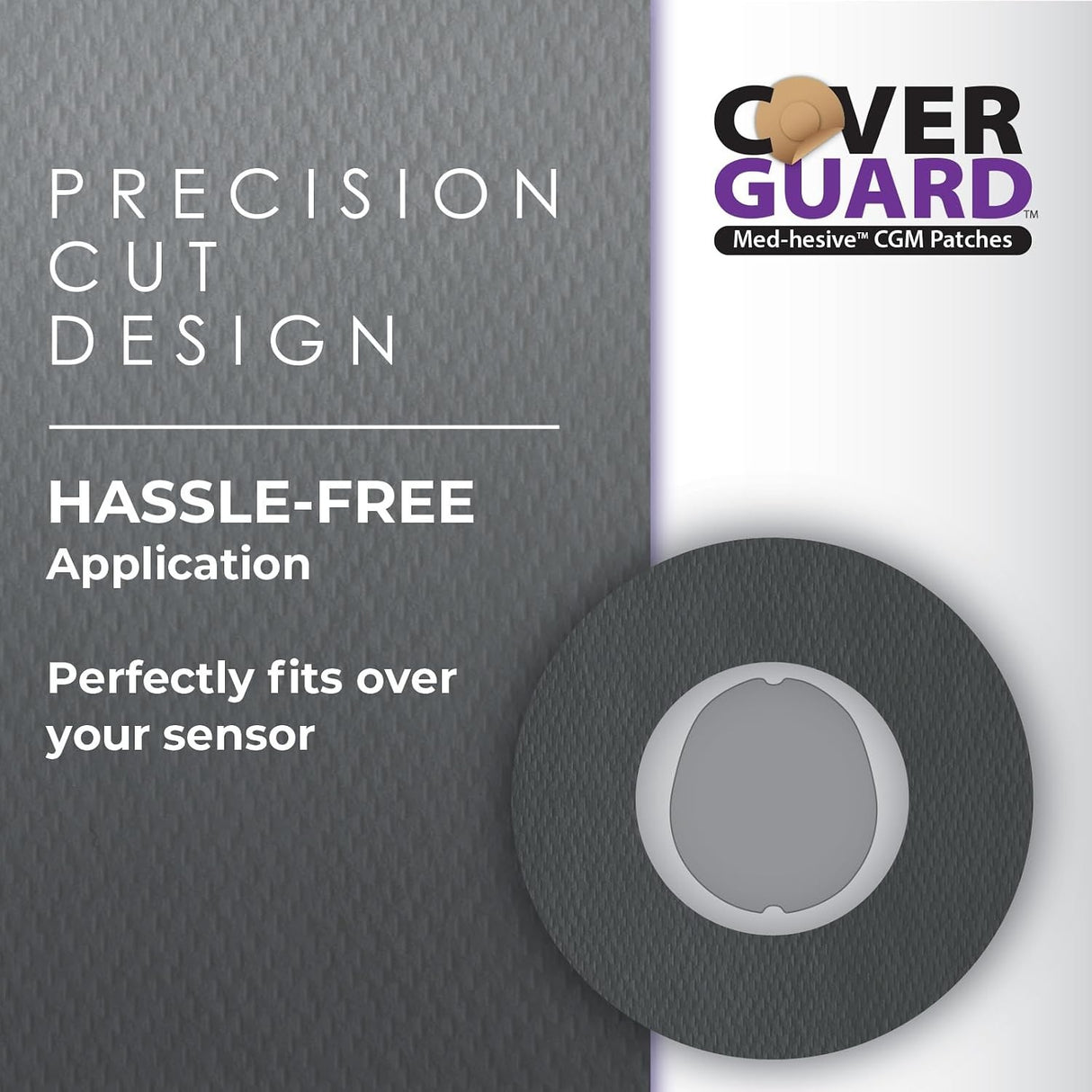 CoverGuard Overpatches for Dexcom G7, Black