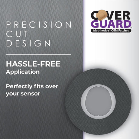CoverGuard Overpatches for Dexcom G7, Black