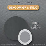 CoverGuard Sensor Overpatch for Dexcom G7 and Stelo, Black, 25 Count