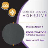 CoverGuard Sensor Overpatch for Dexcom G7 and Stelo, Black, 25 Count