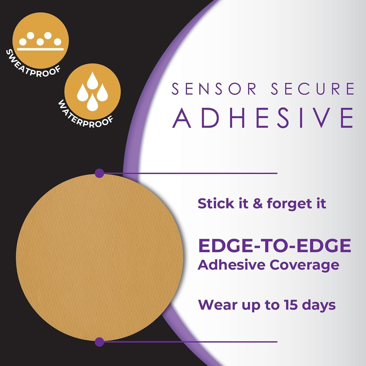 CoverGuard Overpatches for Dexcom G7, Tan, 25 Count