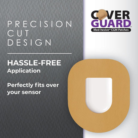CoverGuard CGM Overpatch for Omnipod 5 Insulin Pod, Tan