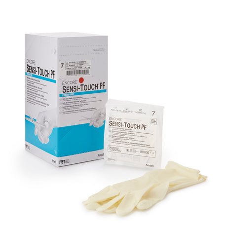 Ansell Encore Sensi-Touch PF Sterile Latex Surgical Gloves, Size 7, 50 Pairs - 7824PF - LL Medico