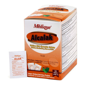 Alcalak Calcium Carbonate Antacid, 420 mg, Chewable Tablet - 10147 - LL Medico