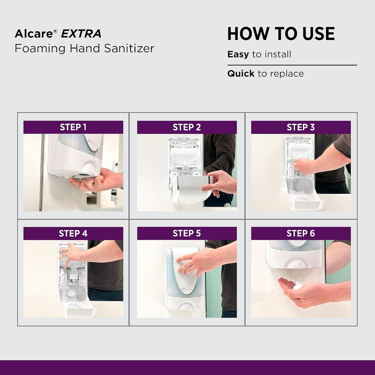 Alcare Extra Foaming Hand Sanitizer, Unscented, 1 Liter, Case of 3