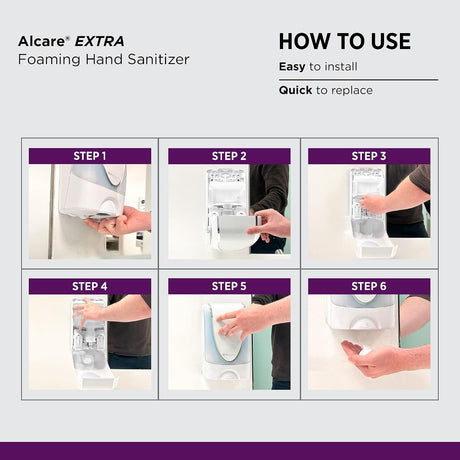 Alcare Extra Foaming Hand Sanitizer, Unscented, 1 Liter, Case of 3