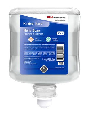 Kindest Kare Pure Hand Soap Foaming, Fragrance Free, 1 L Refill