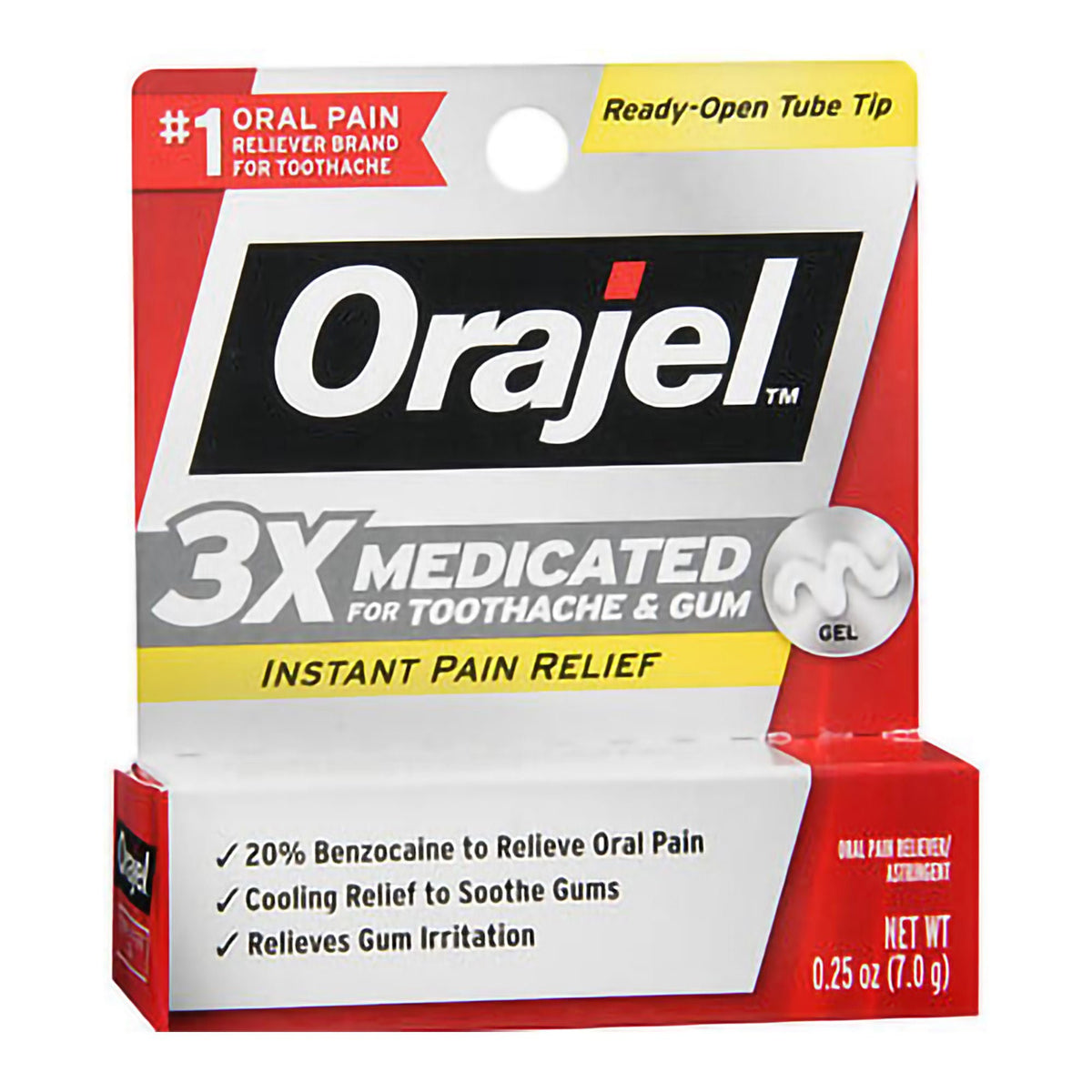 Orajel 2X Medicated Toothache & Mouth Sores Fast-Acting Liquid, 20% Benzocaine - 10237070125 - LL Medico