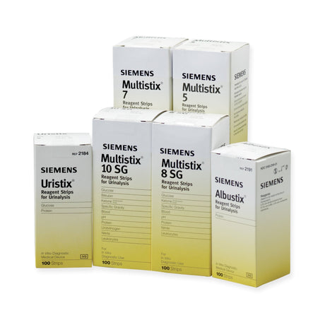 Siemens Uristix 4 Urinalysis Reagent Strips, Glucose, Leucocytes, Nitrite, Protein, 100 Count