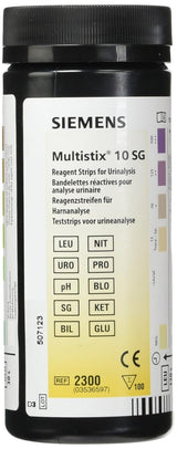 Siemens Multistix Reagent Test Strips for Urinalysis, 10 Sg, 100 Count
