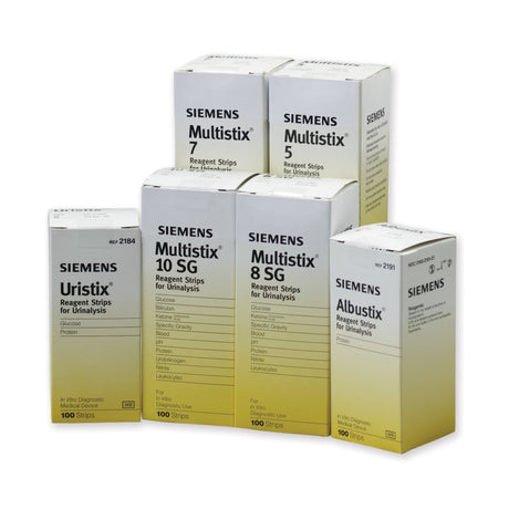 Uristix Urinalysis Reagent Test Strips, Glucose and Protein, Visual Read