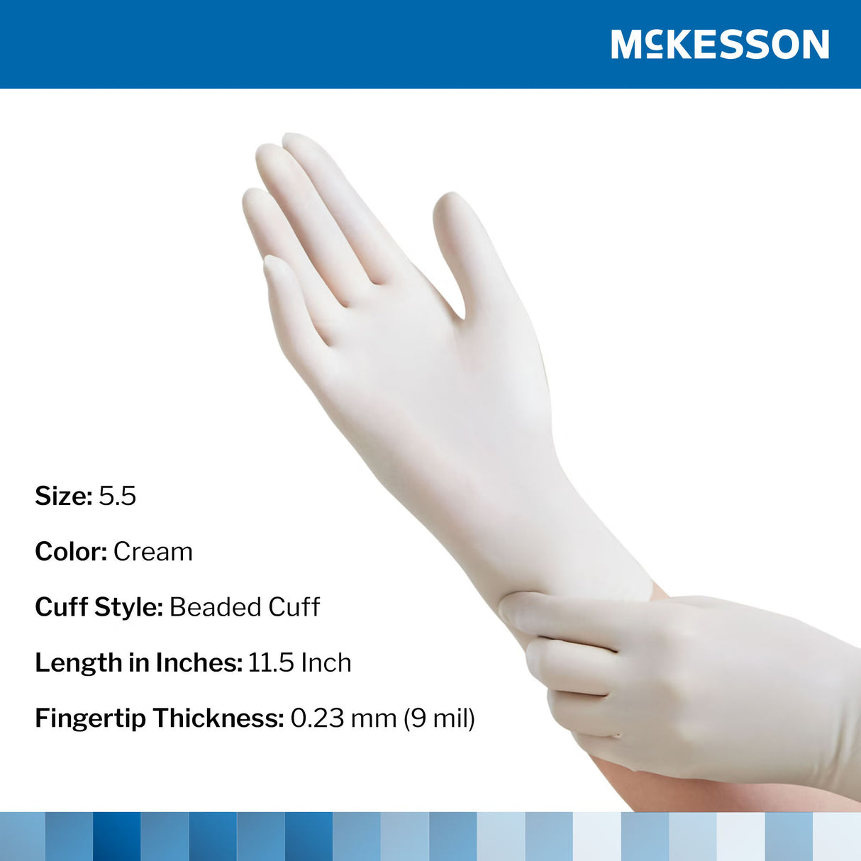 McKesson Perry Latex Surgical Gloves, Powder-Free, Sterile - 20-1055N - LL Medico