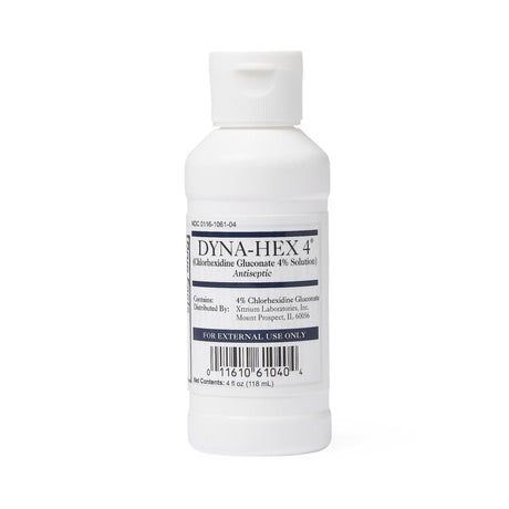 Dyna-Hex 4, Surgical Scrub Solution, 4% Chlorhexidine Gluconate, Liquid, Nonsterile, 4 oz. - 1061DYN04-Single - LL Medico