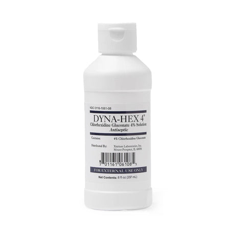 Dyna-Hex 4 Surgical Scrub Solution, Antiseptic Skin Cleanser, 4% CHG Chlorhexidine Gluconate, Liquid, 8 oz, Nonsterile - 1061DYN08-Single - LL Medico