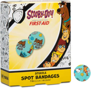 Dukal American White Cross Stat Strip Scooby-Doo Adhesive Spot Bandage, 7/8-Inch