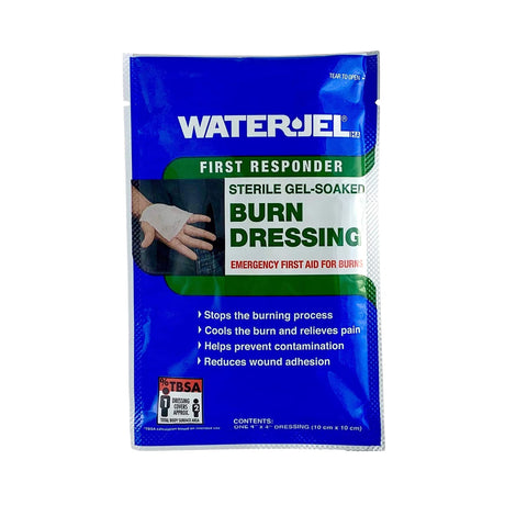 Water-Jel First Responder Hydrogel Burn Dressing Sheet, Sterile — 4" x 4"