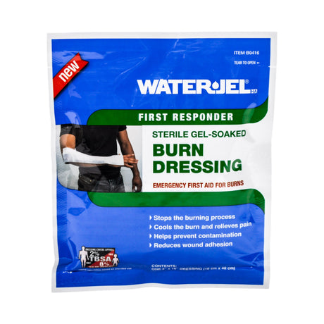 Water-Jel First Responder Hydrogel Burn Dressing Sheet, Sterile — 4" x 16"
