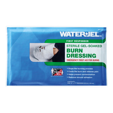 Water-Jel First Responder Hydrogel Burn Dressing Sheet, Sterile — 12" x 16"