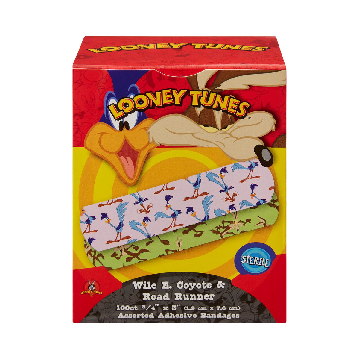 Looney Tunes Stat Strip Adhesive Strip, Kid Design, Plastic, Sterile, 0.75 x 3" - 1076737 - LL Medico