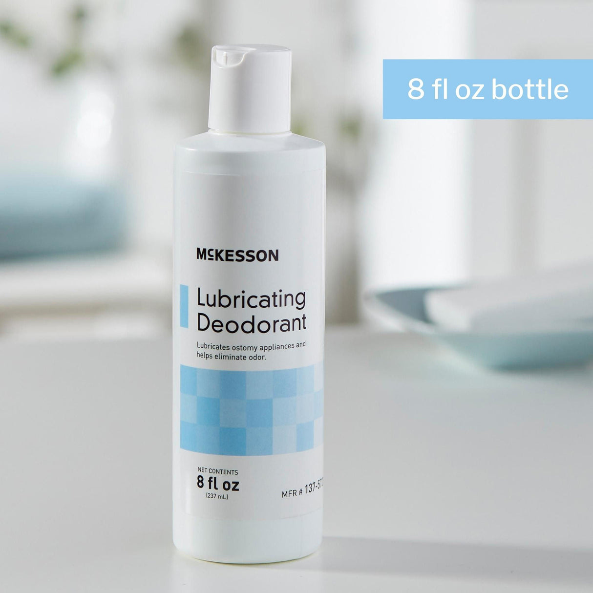 McKesson Lubricating Ostomy Appliance Deodorant, 8-ounce squeeze bottle - 137-5721-Single - LL Medico