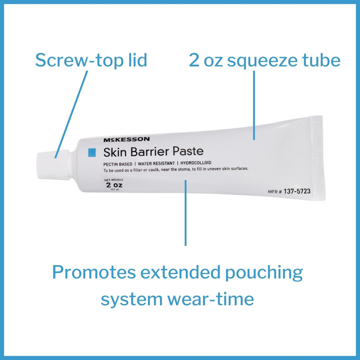 McKesson Skin Barrier Paste, Pectin & Water Based, Hydrocolloid Formula, 2-oz. - 137-5723-Single - LL Medico