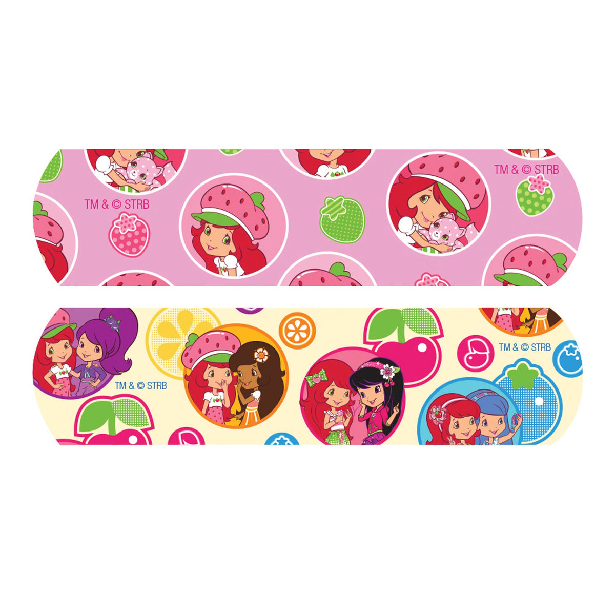 Stat Strip Adhesive Bandages, Strawberry Shortcake Kid Design, Plastic, 0.75" x 3", Sterile - 10851 - LL Medico