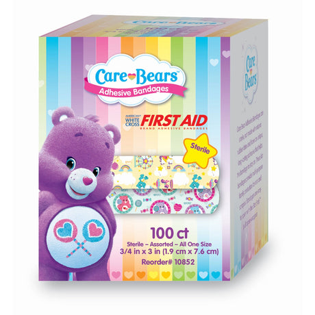 Dukal American White Cross Stat Strip Kid Design Care Bears Adhesive Strips
