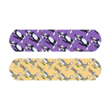 Dukal Looney Tunes Stat Strip Bugs Bunny /Sylvester Adhesive Strip, ¾ x 3 Inch