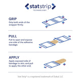 Dukal American White Cross Stat Strip Adhesive Strip, 3/4 x 3 Inch, Spider-Man Design