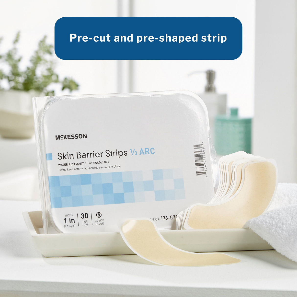McKesson Skin Barrier 1/3 Arc Strip - 176-5726-Case - LL Medico