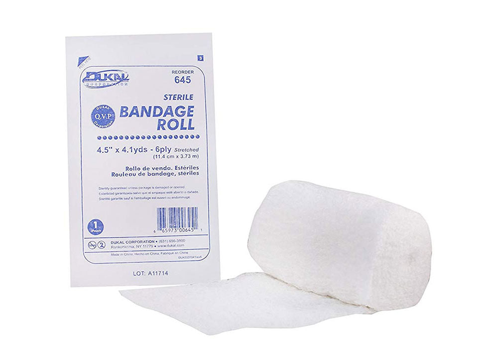 Dukal Sterile Fluff Bandage Roll, 3/4 Inch x 3.1 Yard