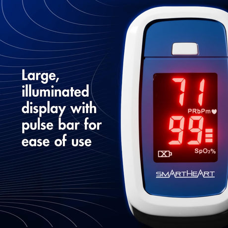 Veridian SmartHeart Fingertip Pulse Oximeter, Adult