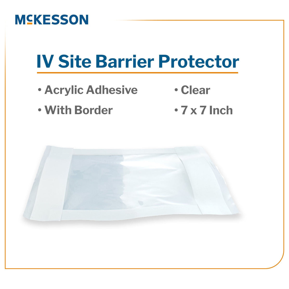 McKesson Wound Protector, IV Site Barrier Protector, Clear, Polyethylene Film, NonSterile - LL Medico