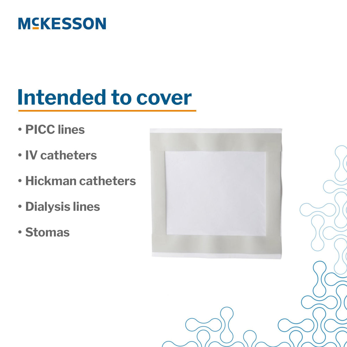 McKesson Wound Protector, IV Site Barrier Protector, Clear, Polyethylene Film, NonSterile - LL Medico