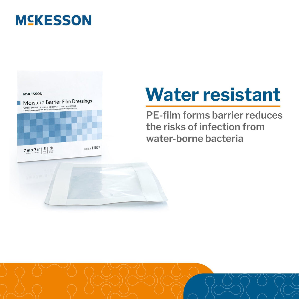 McKesson Wound Protector, IV Site Barrier Protector, Clear, Polyethylene Film, NonSterile - LL Medico